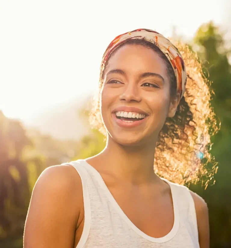 Happy patient with improved vision